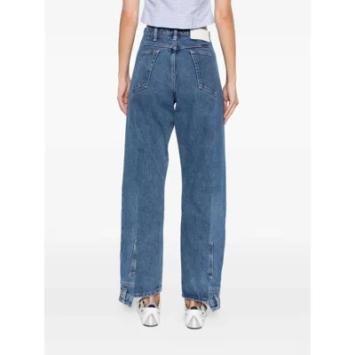 E.l.v Denim Luna Panelled Straight-leg Jeans In Blue