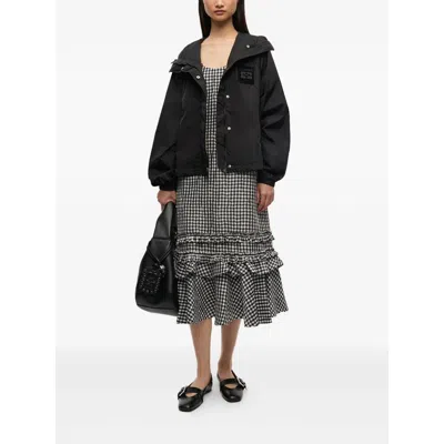 Ganni Nylon Blouson Jacket In Black
