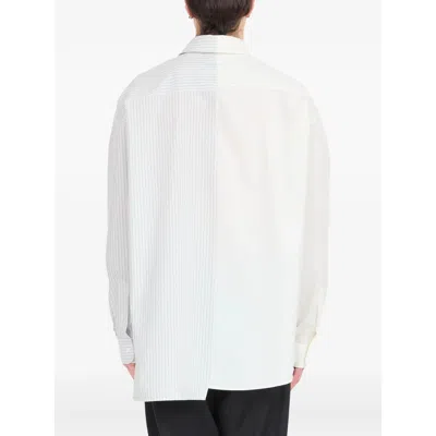 Mm6 Maison Margiela Split Design Button-down Collar Shirt In White
