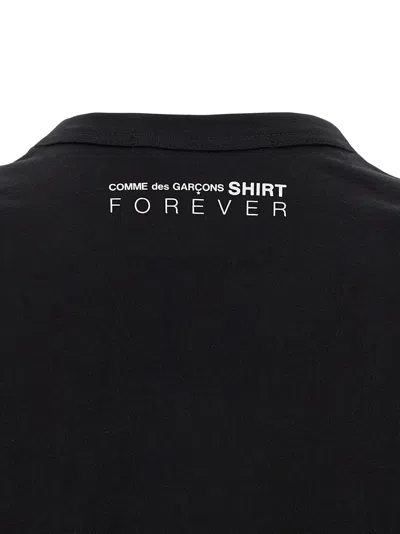 Comme Des Garçons Shirt Black Crewneck T-shirt In Black
