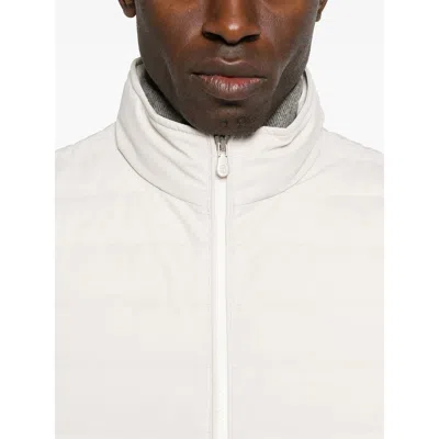 Brunello Cucinelli Quilted High-neck Gilet With Zip In Gray