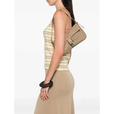 Staud Gray Tote Bags In Neutral
