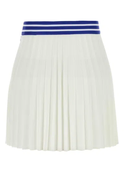 Bode White Piquet Court Mini Skirt