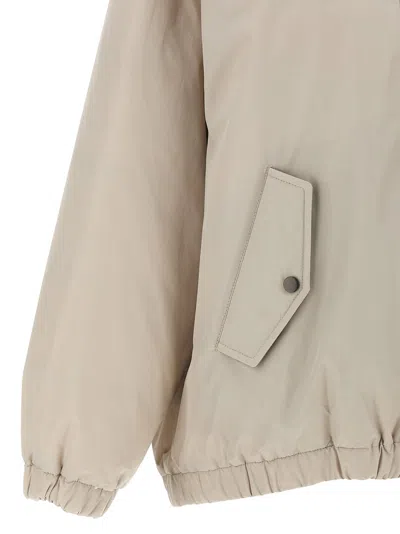 Brunello Cucinelli Hooded Down Jacket Puffer Jackets Gray
