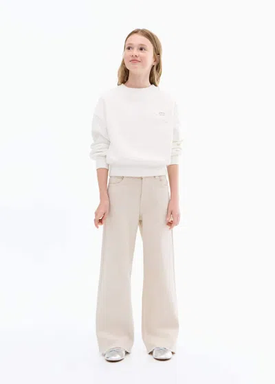 Mango Sweatshirt With Embroidered Star In Neutral