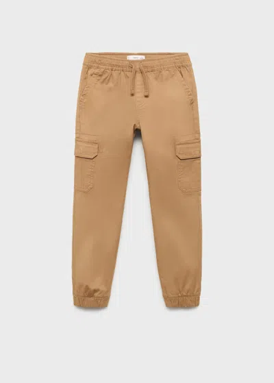 Mango Cotton Cargo Pants In Brown