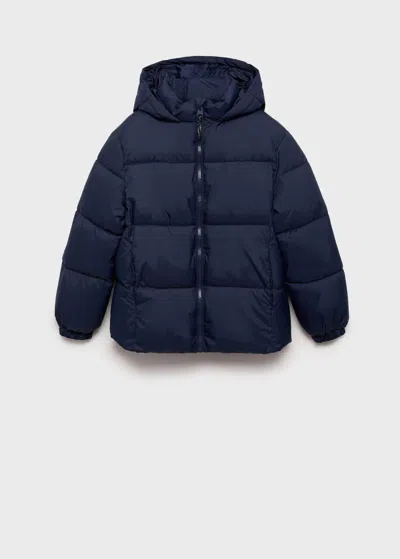 Mango Anorak Dark Navy In Blue