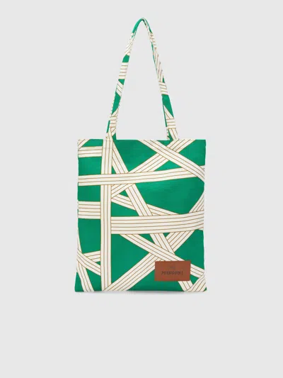 Missoni Nastri Home Bag 35x39 Cm In 100% Cotton With Ribbon Pattern