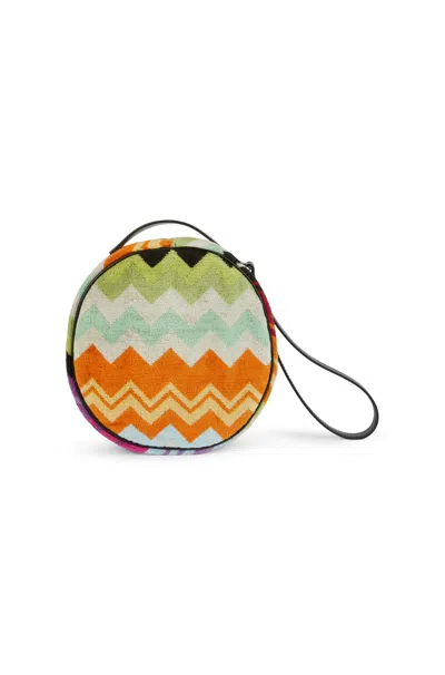 Missoni Giacomo Round Beauty Case 20x8 Cm In Multi