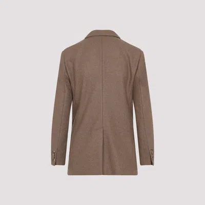 Max Mara Alpaca Cashmere Camel Yak Tailored Jacket In Brown