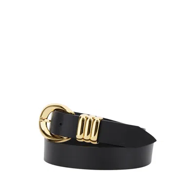 Federica Tosi 'emily' Black Belt With Adjustable Buckle Closure
