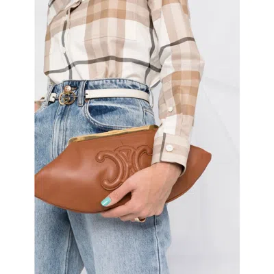 Celine Brown Clutch Bags Women