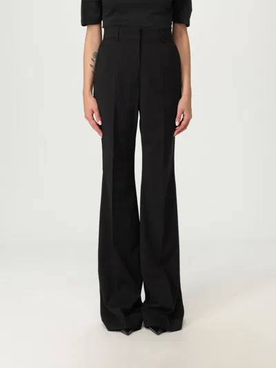 Sportmax Lince Flare Trousers With Customised Double Belt In Black
