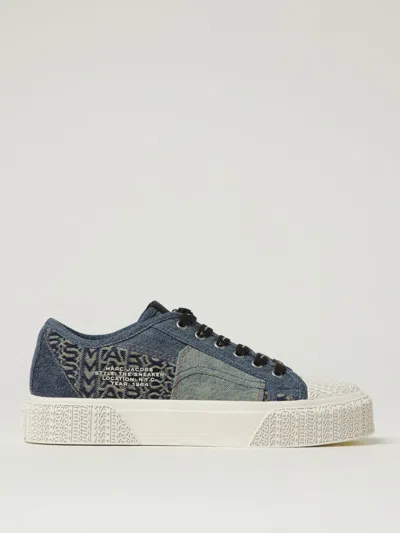 Marc Jacobs The Deconstructed Denim Sneakers In Blue