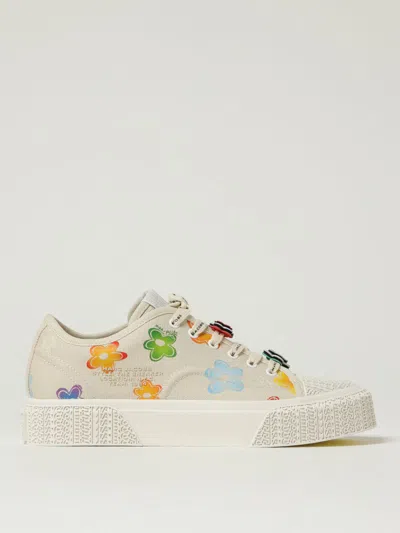 Marc Jacobs The Floral Canvas Low-top Sneakers In Neutral