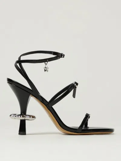 Marc Jacobs Daisy Leather Sandals In Black