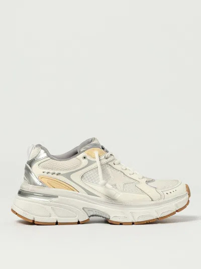 Golden Goose Lightstar Net Leather And Suede Upper Tpu Star Net Heel And Spur In White