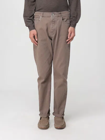 Brunello Cucinelli Pants  Men Color Grey In Gray