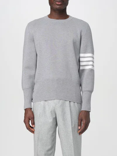 Thom Browne 4-bar Merino Wool Sweater In Gray