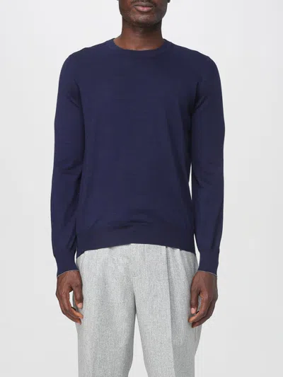 Brunello Cucinelli Cashmere Blend Crewneck Sweater In Blue