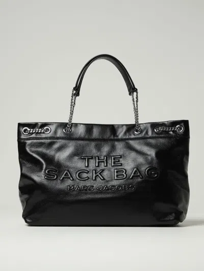 Marc Jacobs Womens Black The Chain Sack Leather Shoulder Bag