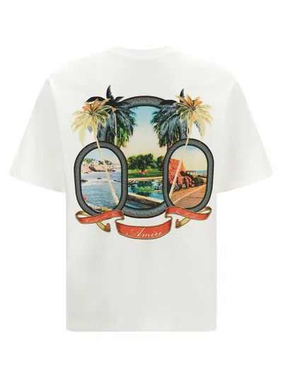 Amiri White Crewneck Printed T-shirt In White