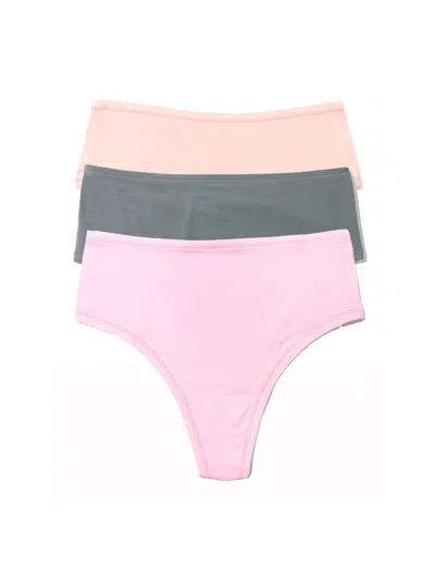 Hanky Panky Play Assorted 3-pack High Waist Thongs In Animal Print