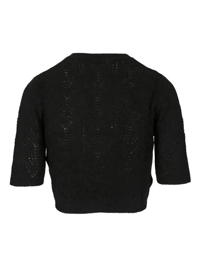 P.a.r.o.s.h Maglia Manica Corta Knitwear Black In Black