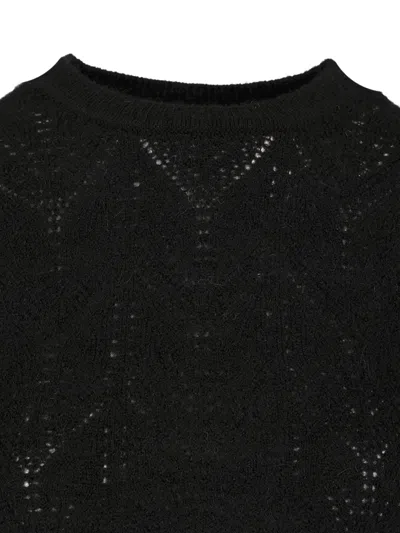 P.a.r.o.s.h Maglia Manica Corta Knitwear Black In Black