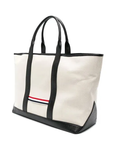 Thom Browne Medium Rwb Stripe Tote Bag