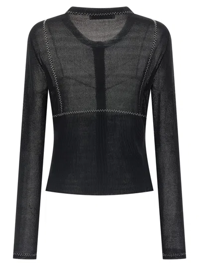 Tory Burch Mesh Cardigan Sweaters And Cardigans Black