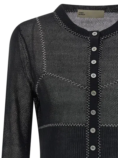 Tory Burch Mesh Cardigan Sweaters And Cardigans Black