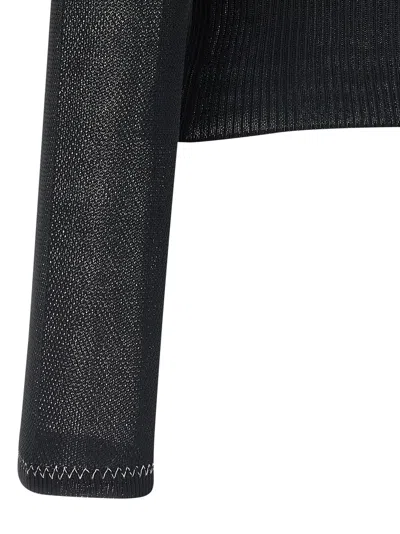 Tory Burch Mesh Cardigan Sweaters And Cardigans Black
