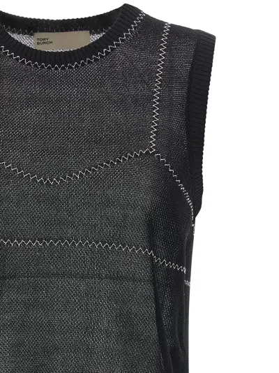 Tory Burch Mesh Top In Black