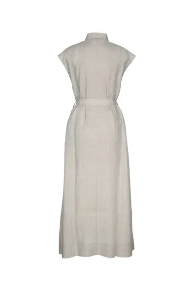 Brunello Cucinelli Linen Maxi Dress
