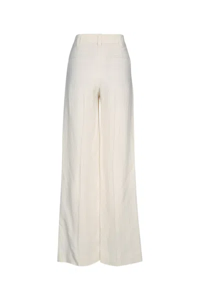 Brunello Cucinelli Fluid Linen Twill Double Pleat Wide Leg Trouser