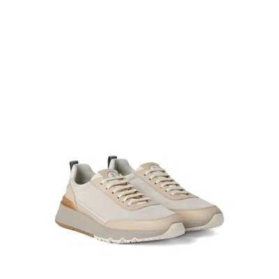Brunello Cucinelli Beige Washed Suede Runners