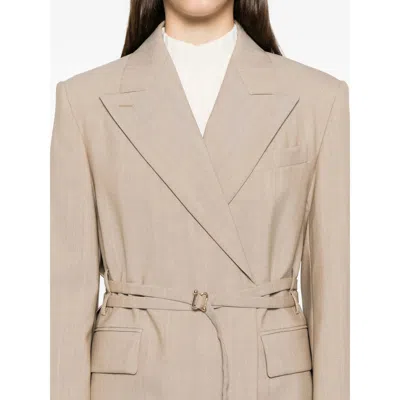 Sportmax Neutral Jackets In Brown