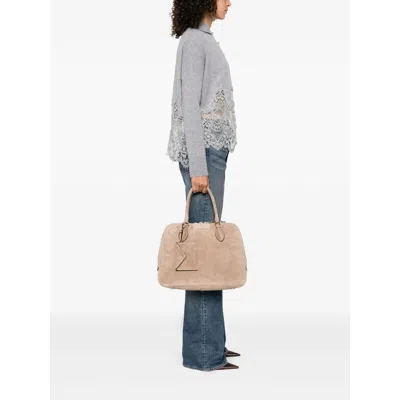 Ermanno Scervino Neutral Tote Bags