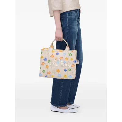Marc Jacobs The Wild Daisy Medium Tote Bag In White
