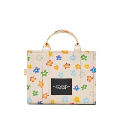 Marc Jacobs The Wild Daisy Medium Tote Bag In White