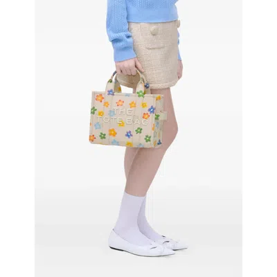 Marc Jacobs The Wild Daisy Small Tote Bag In White