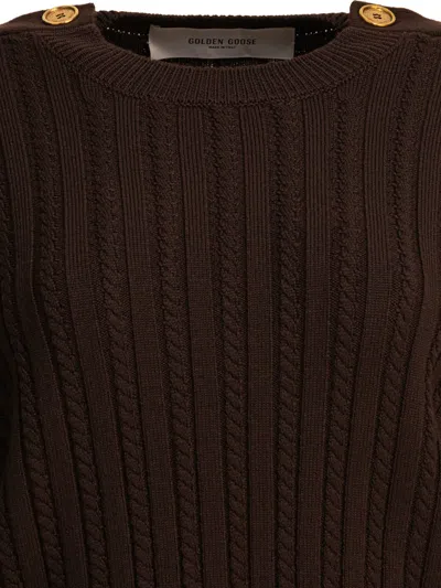 Golden Goose Brown Wool Blend Sweater In Multi