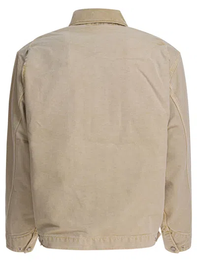 Carhartt Detroit Jacket Organic Cotton Long Sleeves In Neutral