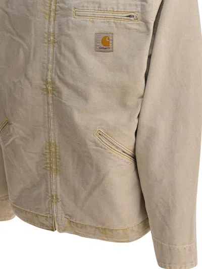 Carhartt Detroit Jacket Organic Cotton Long Sleeves In Neutral