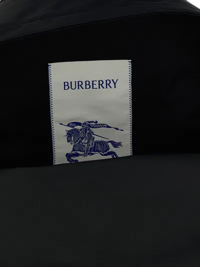 Burberry Black Backpack With Spacious Design And Padded Straps