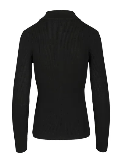 P.a.r.o.s.h Polo Maniche Lunghe Knitwear Black In Black