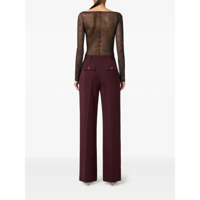 Elisabetta Franchi Trousers With Front Pleats And Belt Loops