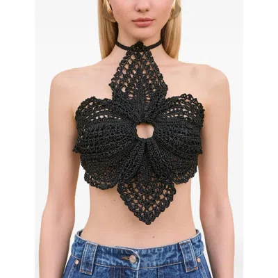 Cult Gaia Darlena Crochet Halter Top
