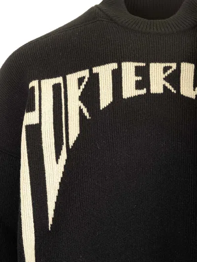 Rick Owens Porteville Wool Sweater Knitwear Black In Multi